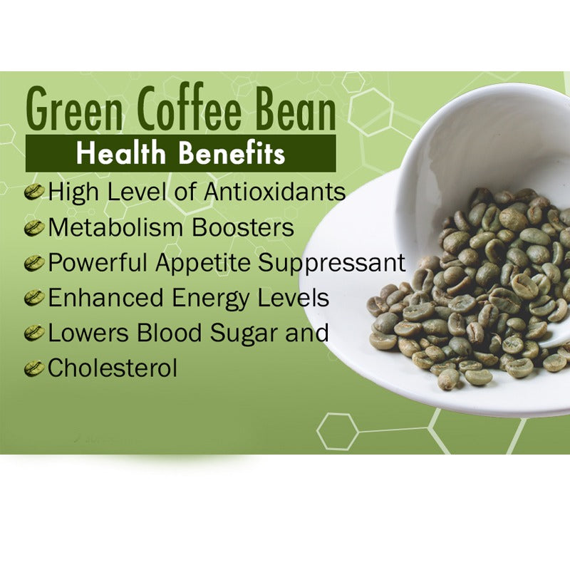 green coffee beans, raw coffee beans, unroasted coffee beans